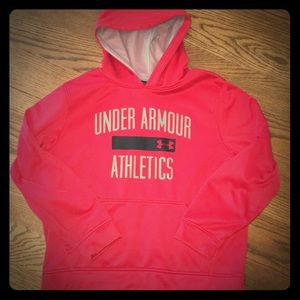 Youth Under Armour sweatshirt, red